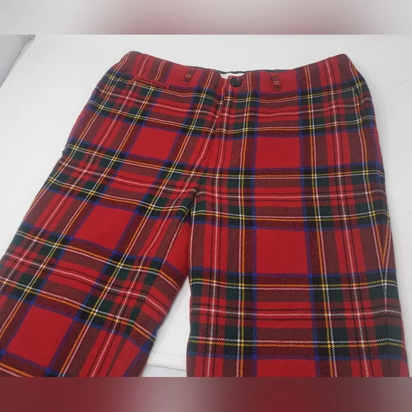 Burberry Children Boys Wool Dress Pants Red Tartan Plaid Winter Lined 14Y 29"W - Picture 9 of 16